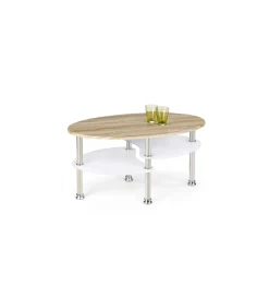 Ława MEDEA 90 cm w kolorze dąb sonoma z dodatkiem koloru białego