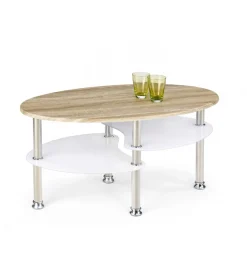 Ława MEDEA 90 cm w kolorze dąb sonoma z dodatkiem koloru białego