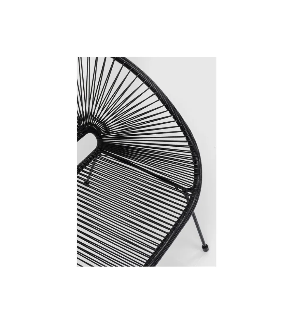 Ławka ACAPULCO 121 cm mono czarna
