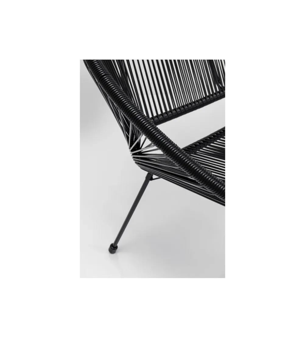 Ławka ACAPULCO 121 cm mono czarna