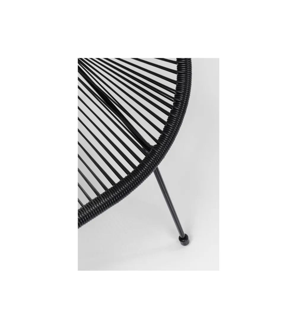 Ławka ACAPULCO 121 cm mono czarna