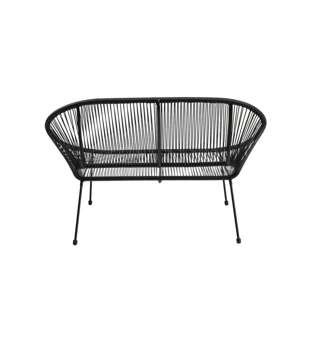Ławka ACAPULCO 121 cm mono czarna