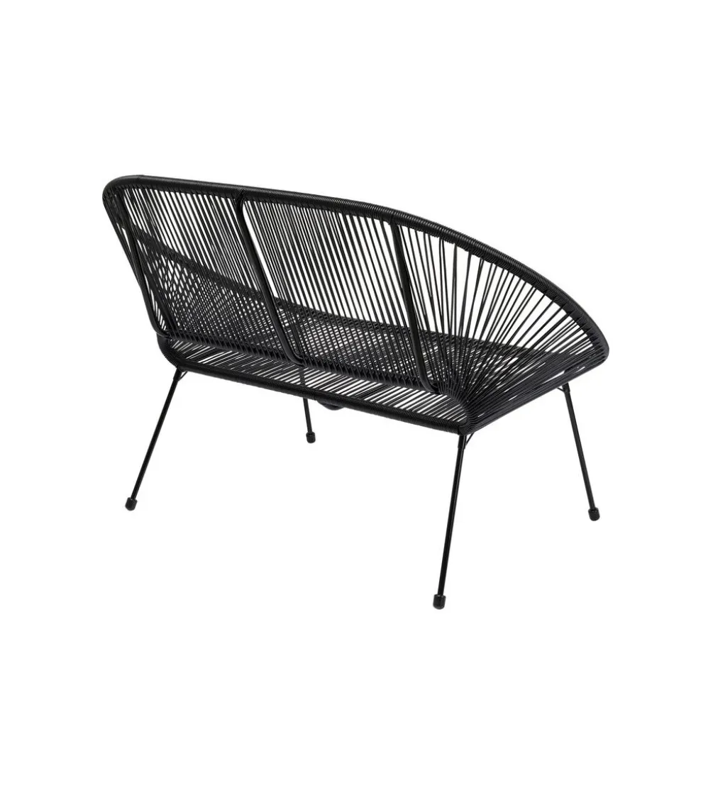 Ławka ACAPULCO 121 cm mono czarna