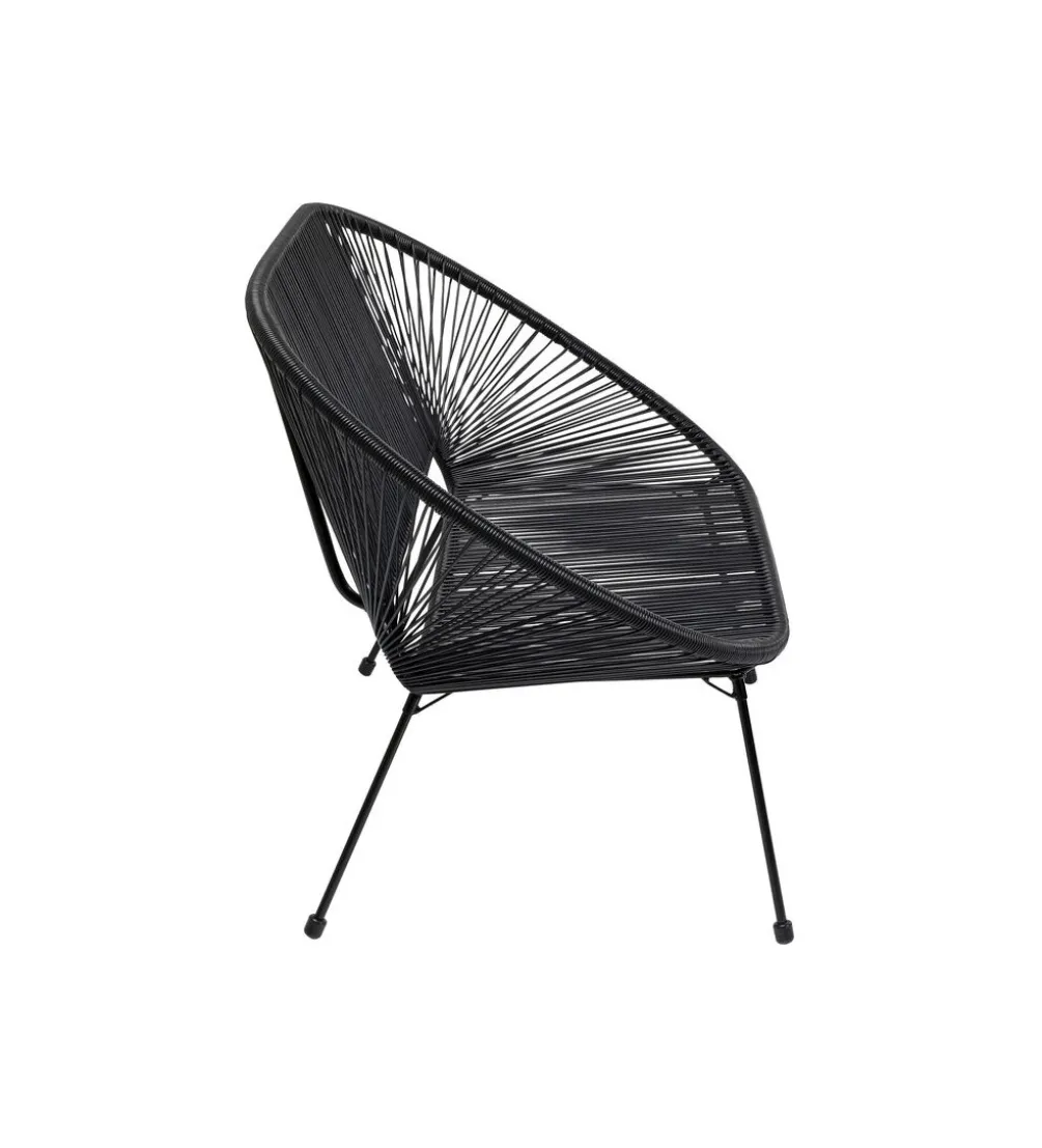 Ławka ACAPULCO 121 cm mono czarna