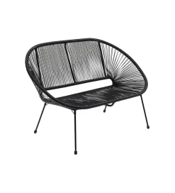 Ławka ACAPULCO 121 cm mono czarna