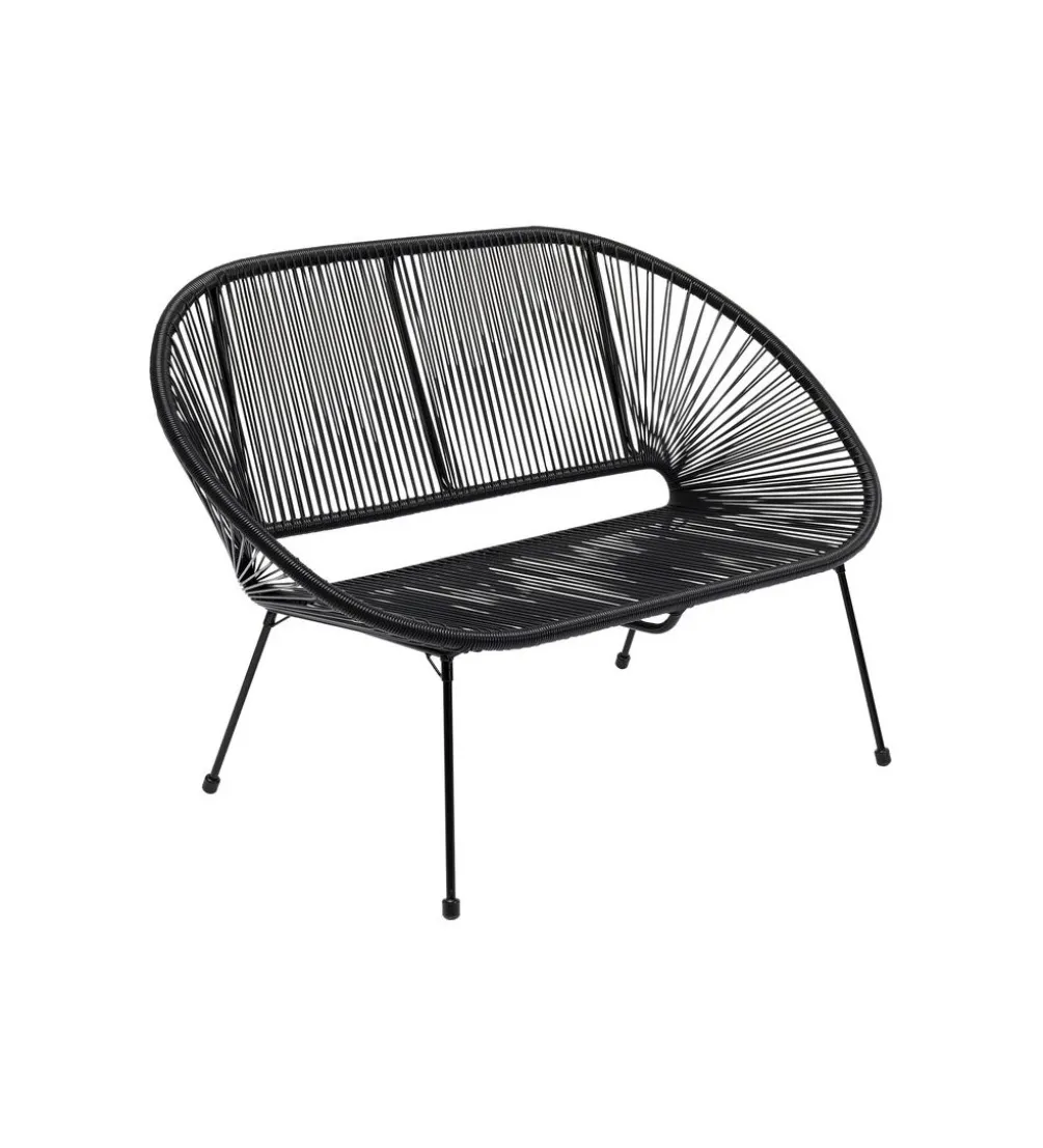 Ławka ACAPULCO 121 cm mono czarna