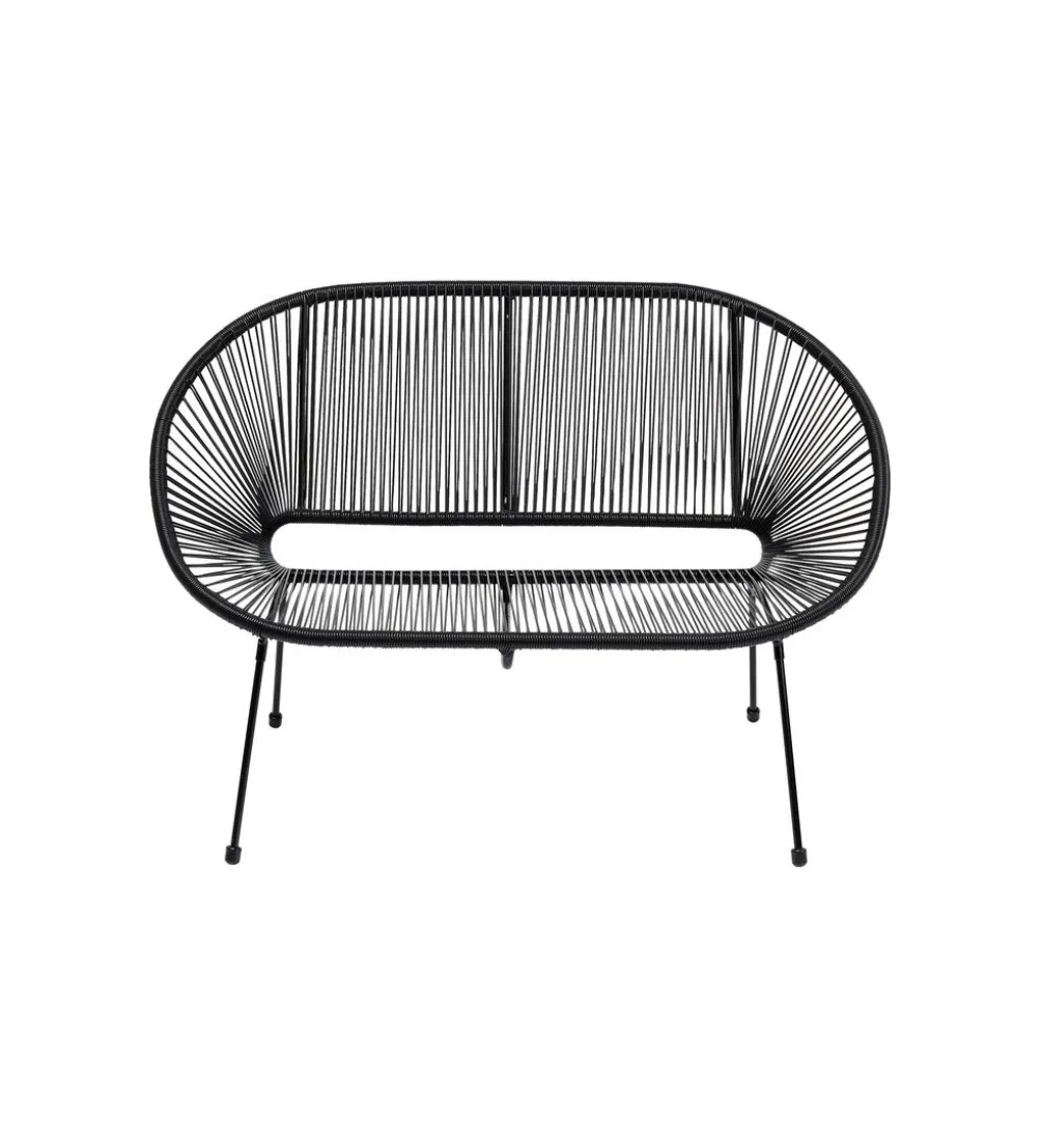 Ławka ACAPULCO 121 cm mono czarna