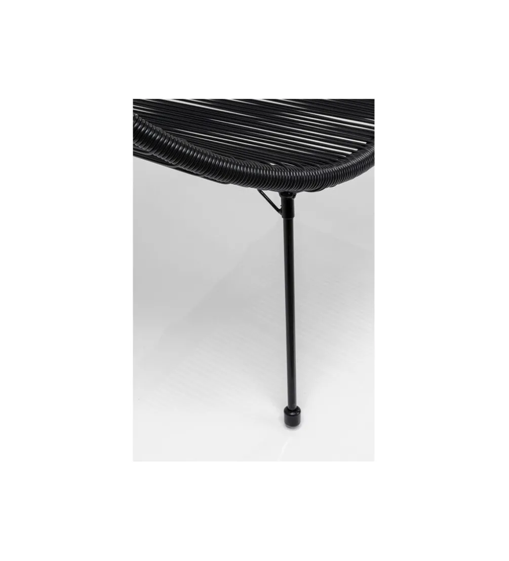 Ławka ACAPULCO 121 cm mono czarna