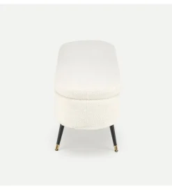 Ławka AVEIRO 120 cm z pojemnikiem Bouclé kremowa
