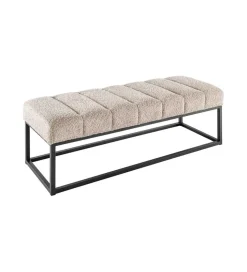 Ławka Baltic 110 cm Bouclé szampański beż