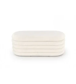 Ławka BLISS 105 cm bouclé kremowe z pojemnikiem