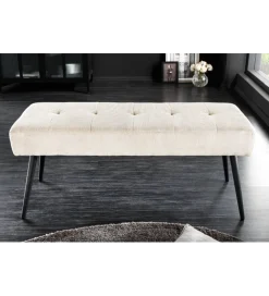 Ławka BOUTIQUE 100 cm beżowy sztruks