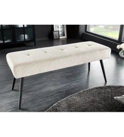 Ławka BOUTIQUE 100 cm beżowy sztruks