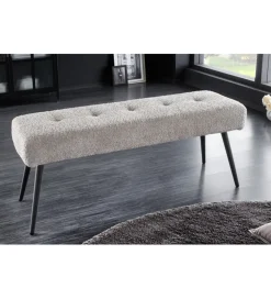 Ławka BOUTIQUE 100 cm tkanina bouclé szampański greige
