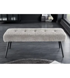 Ławka BOUTIQUE 100 cm tkanina bouclé szampański greige