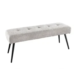 Ławka BOUTIQUE 100 cm tkanina bouclé szampański greige