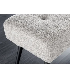 Ławka BOUTIQUE 100 cm tkanina bouclé szampański greige
