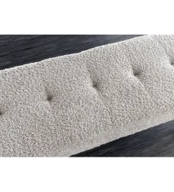 Ławka BOUTIQUE 100 cm tkanina bouclé szampański greige