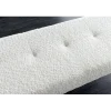 Ławka BOUTIQUE 100 cm tkanina bouclé biała