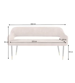 Ławka ETIENNE Paris 162 cm greige