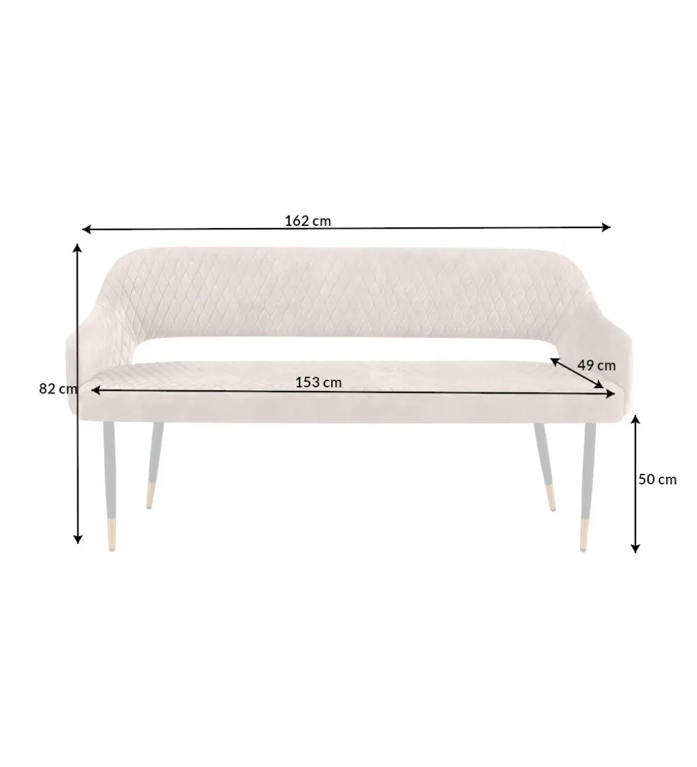 Ławka ETIENNE Paris 162 cm greige