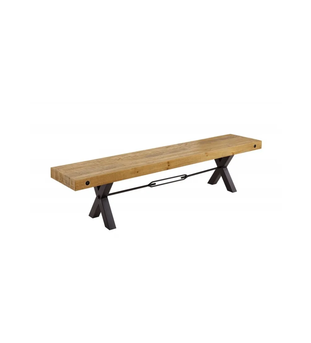 Ławka FACTORY Thor 200 cm drewno sosna brąz