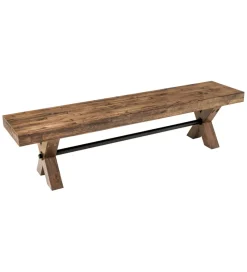 Ławka GOLIATH 180 cm drewno sosny naturalny czarny