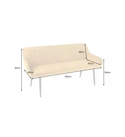 Ławka HAVIER Turin 160 cm musztardowo-żółta