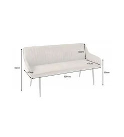 Ławka HAVIER Turin 160 cm taupe