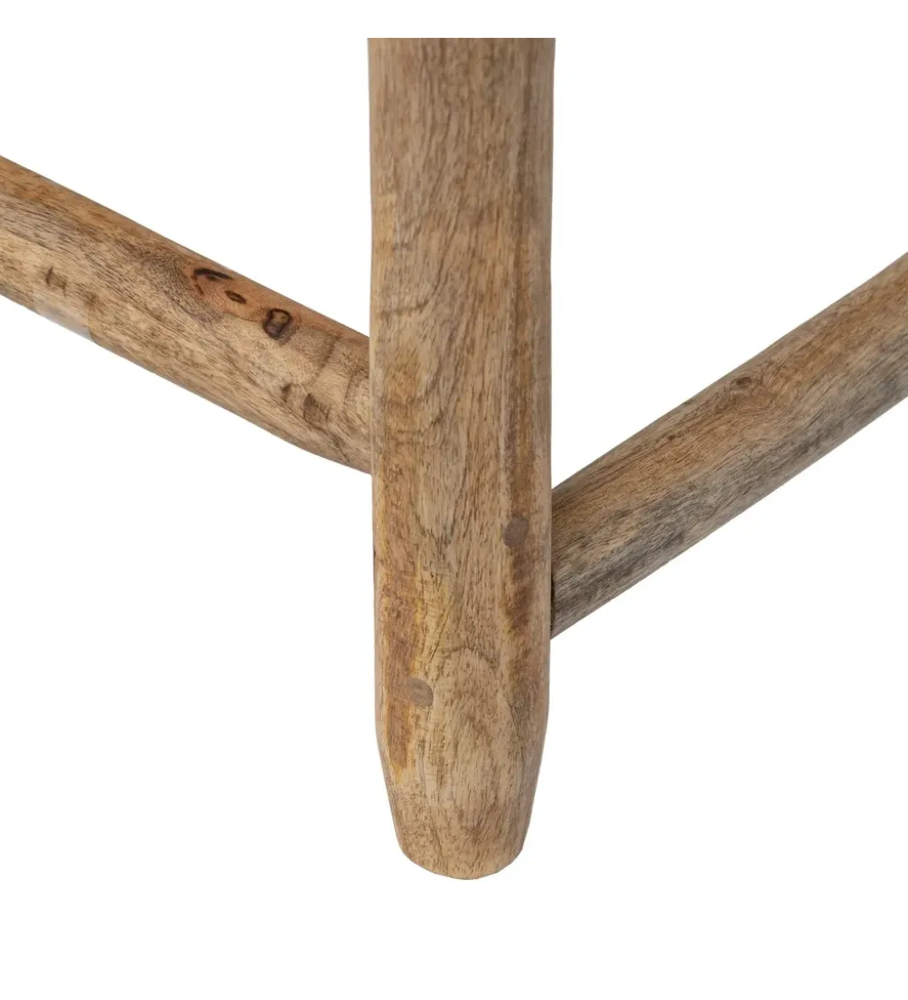 Ławka NEBERNLI 92 cm drewno mango naturalna