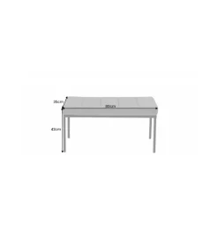 Ławka OLIWIA II 80 cm sztruks musztardowo- żółta