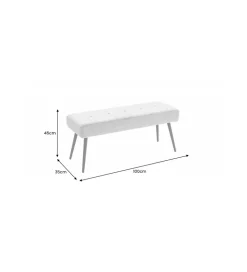 Ławka OLIWIA III 100 cm ciemnoszara