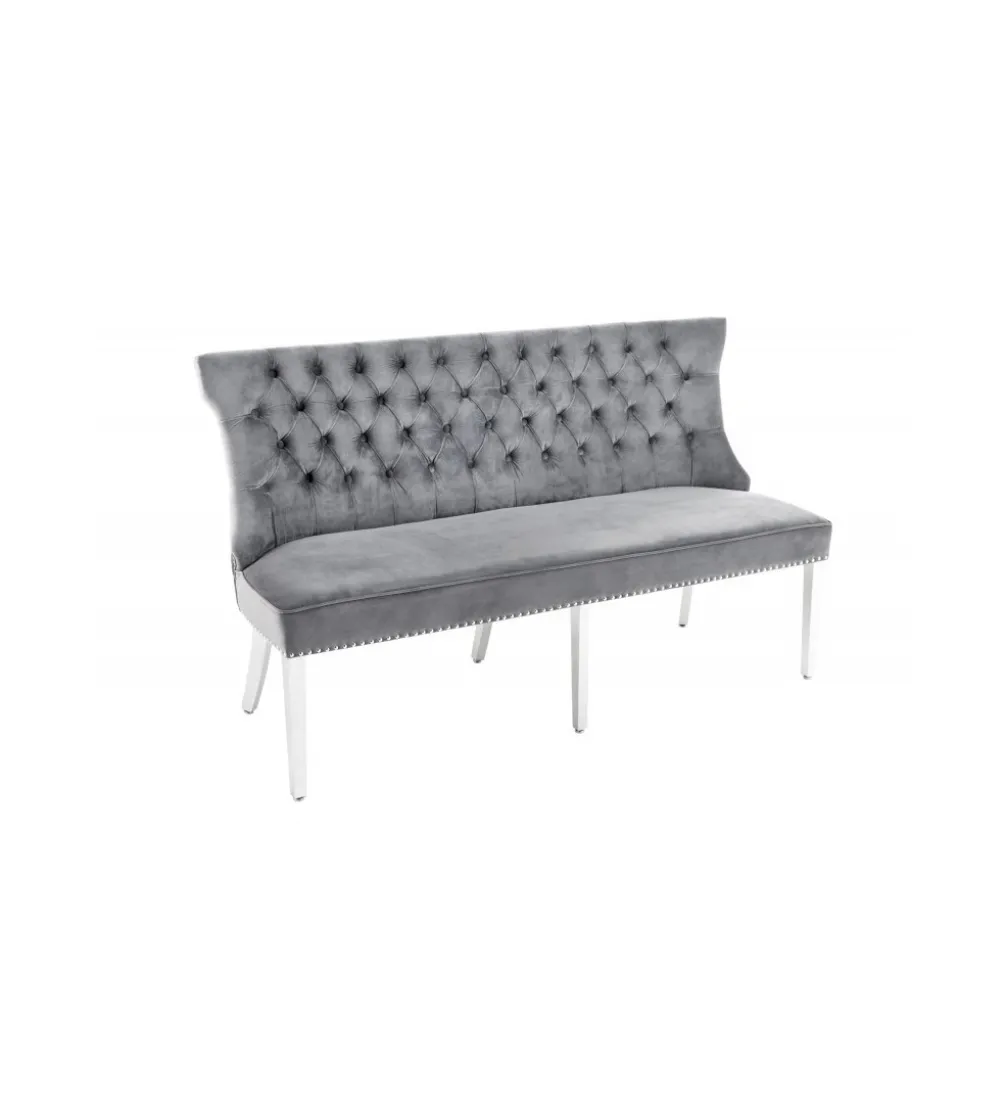 Ławka OXANA Modern Barock 164 cm Szara