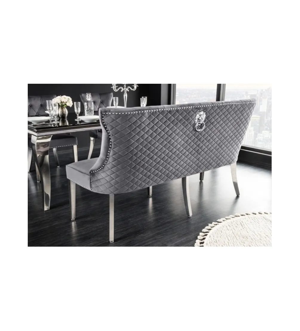 Ławka OXANA Modern Barock 164 cm Szara