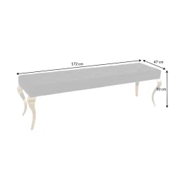 Ławka TRENTINO Modern Barock 172 cm czarna