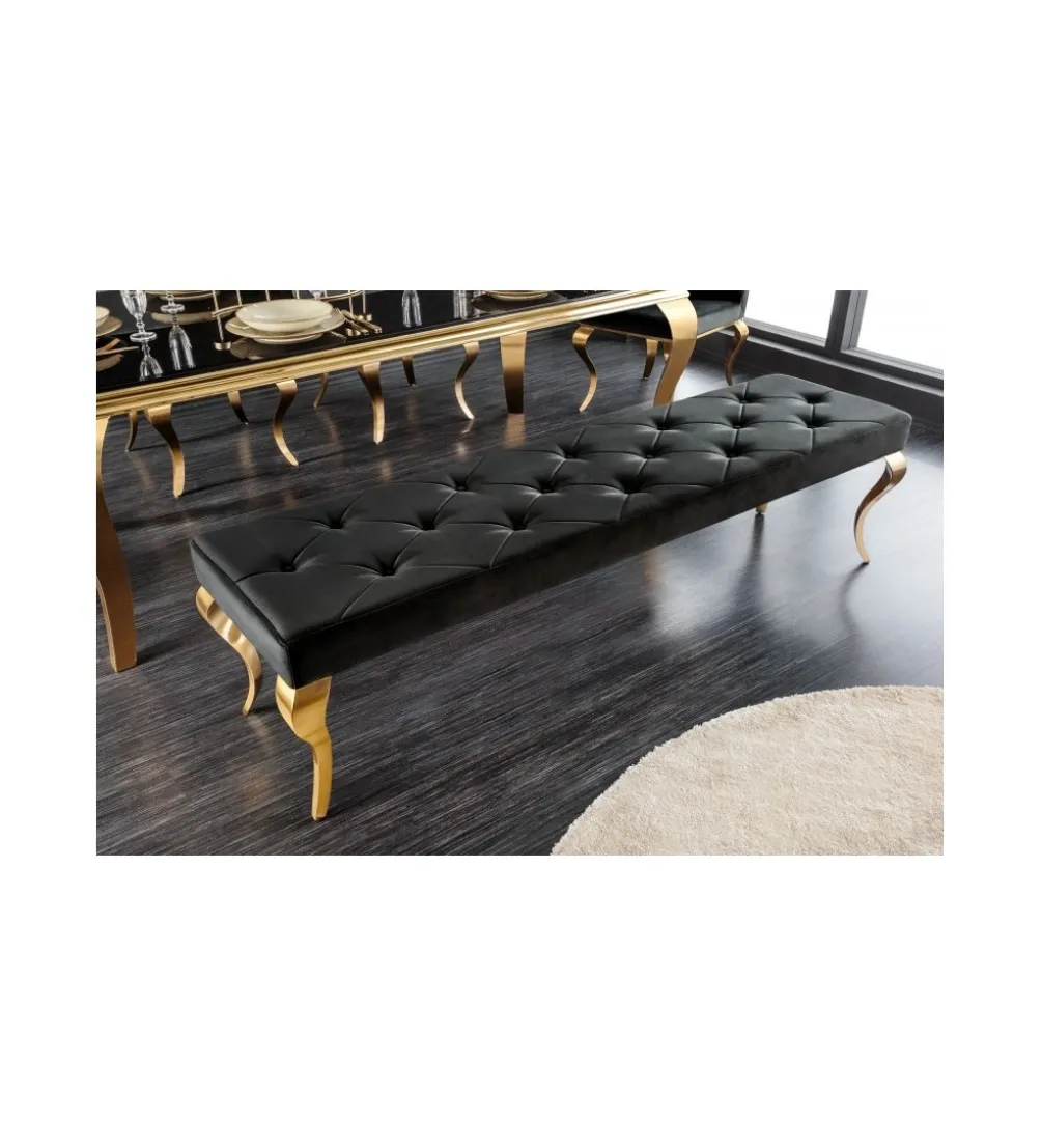 Ławka TRENTINO Modern Barock 172 cm czarna