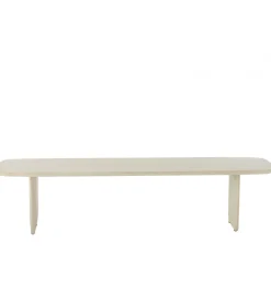 Ławka VIOLEN 190 cm drewno akcja biała