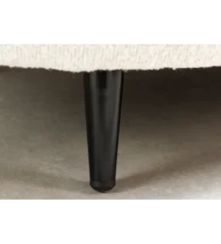 Ławka VOQUE 110 cm z pojemnikiem Bouclé kremowo biała