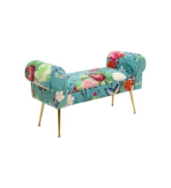 Ławka WING FLOWER FEVER 100 cm niebieska