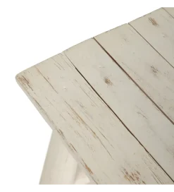 Ławka WORN 120 cm drewno teak bielona
