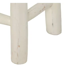 Ławka WORN 120 cm drewno teak bielona