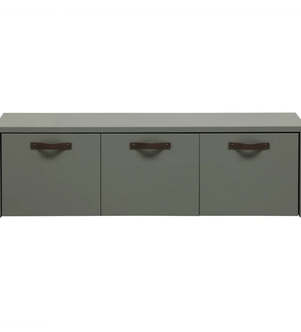Ławka ze schowkiem STAGE 120 cm drewno sosny zielona