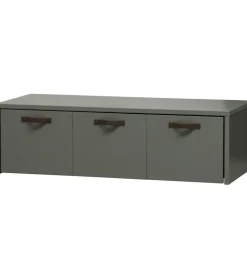 Ławka ze schowkiem STAGE 120 cm drewno sosny zielona