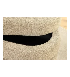 Ławka z schowkiem VOQUE 115 cm bouclé taupe