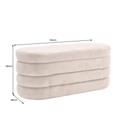 Ławka z schowkiem VOQUE 115 cm welwet musztardowy
