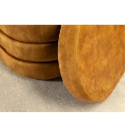 Ławka z schowkiem VOQUE 115 cm welwet musztardowy