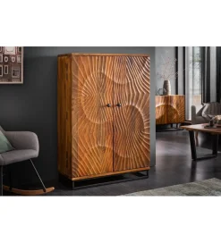 Barek komoda DAVIDE Scorpion 140 cm drewno mango brąz
