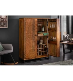 Barek komoda DAVIDE Scorpion 140 cm drewno mango brąz