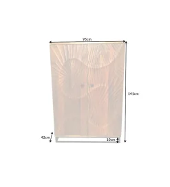Barek komoda DAVIDE Scorpion 140 cm drewno mango brąz