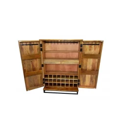 Barek komoda DAVIDE Scorpion 140 cm drewno mango brąz